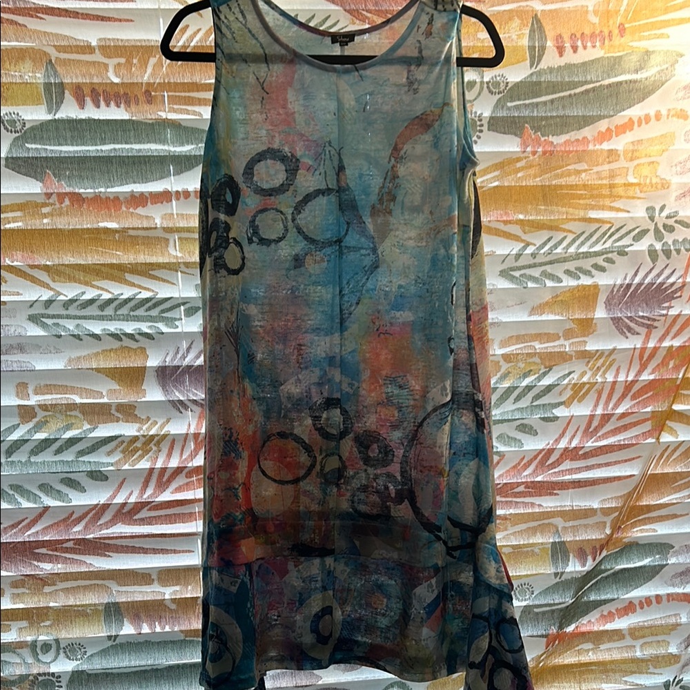 Shana Abstract Sleeveless Dress NWNT